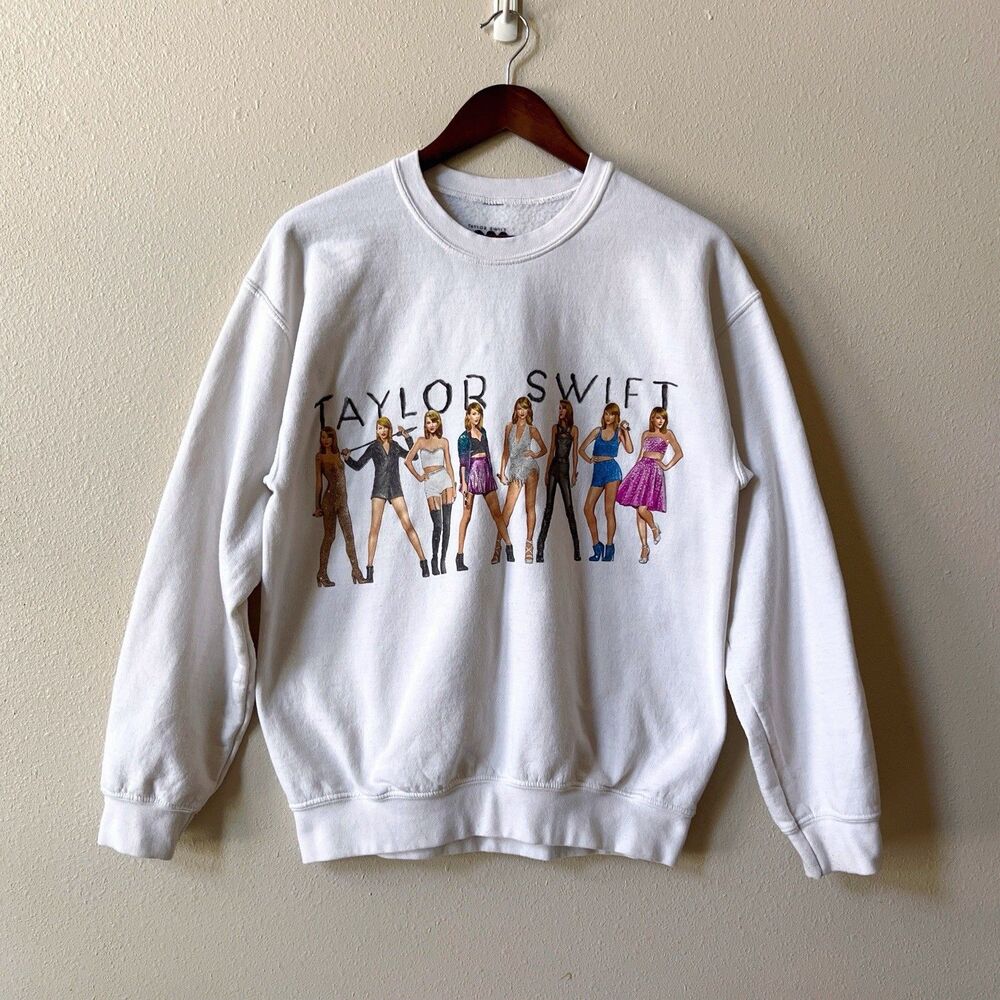 Taylor Swift 1989 Eras White Sweatshirt M Taylor’s Version Official Merch Tour
